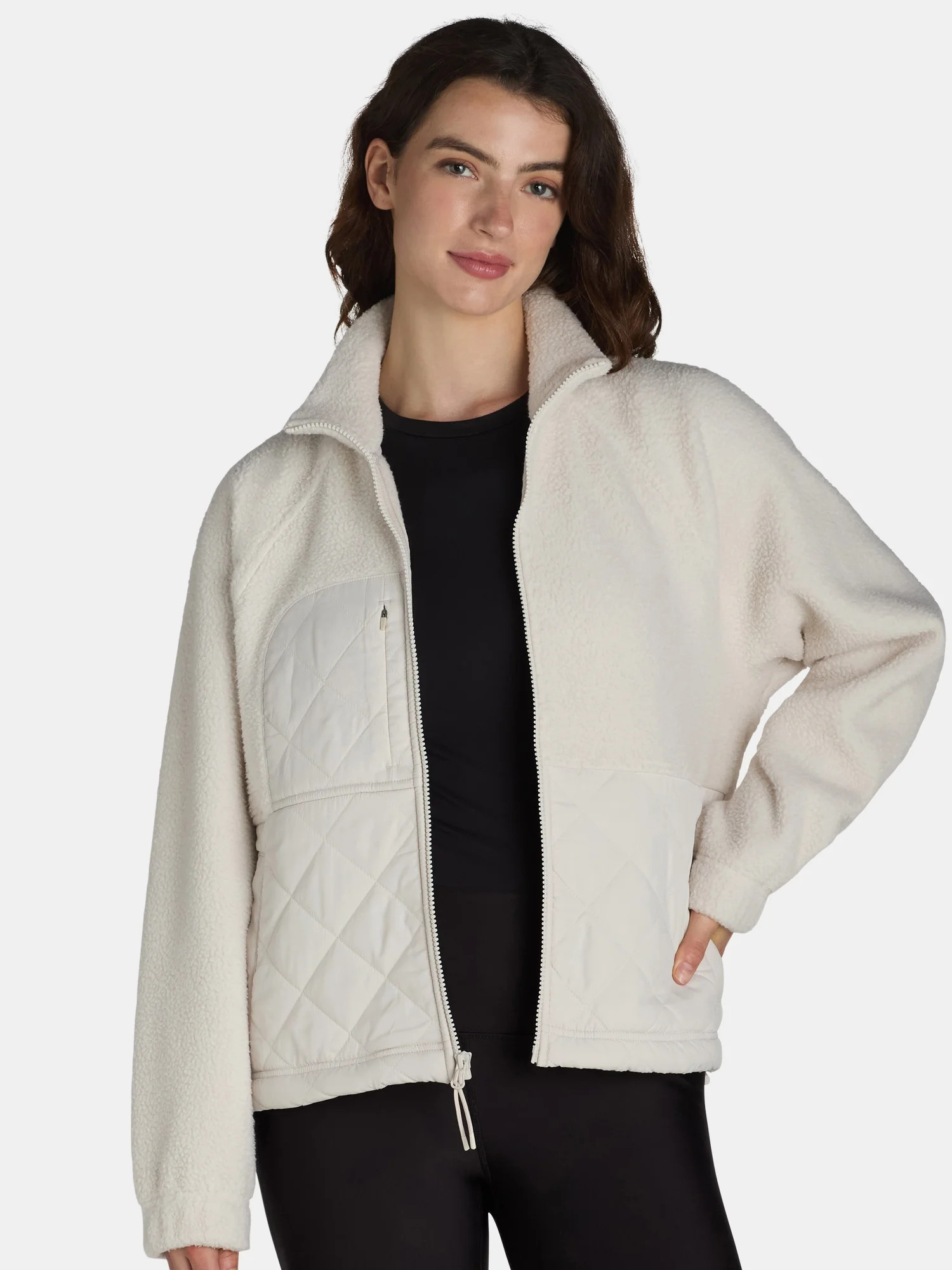 Avia Women’s Quilted Fleece Jacket, Sizes XS-XXXL | Walmart (US)