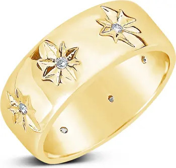 Sterling Forever Cubic Zirconia Starburst Band Ring | Nordstromrack | Nordstrom Rack