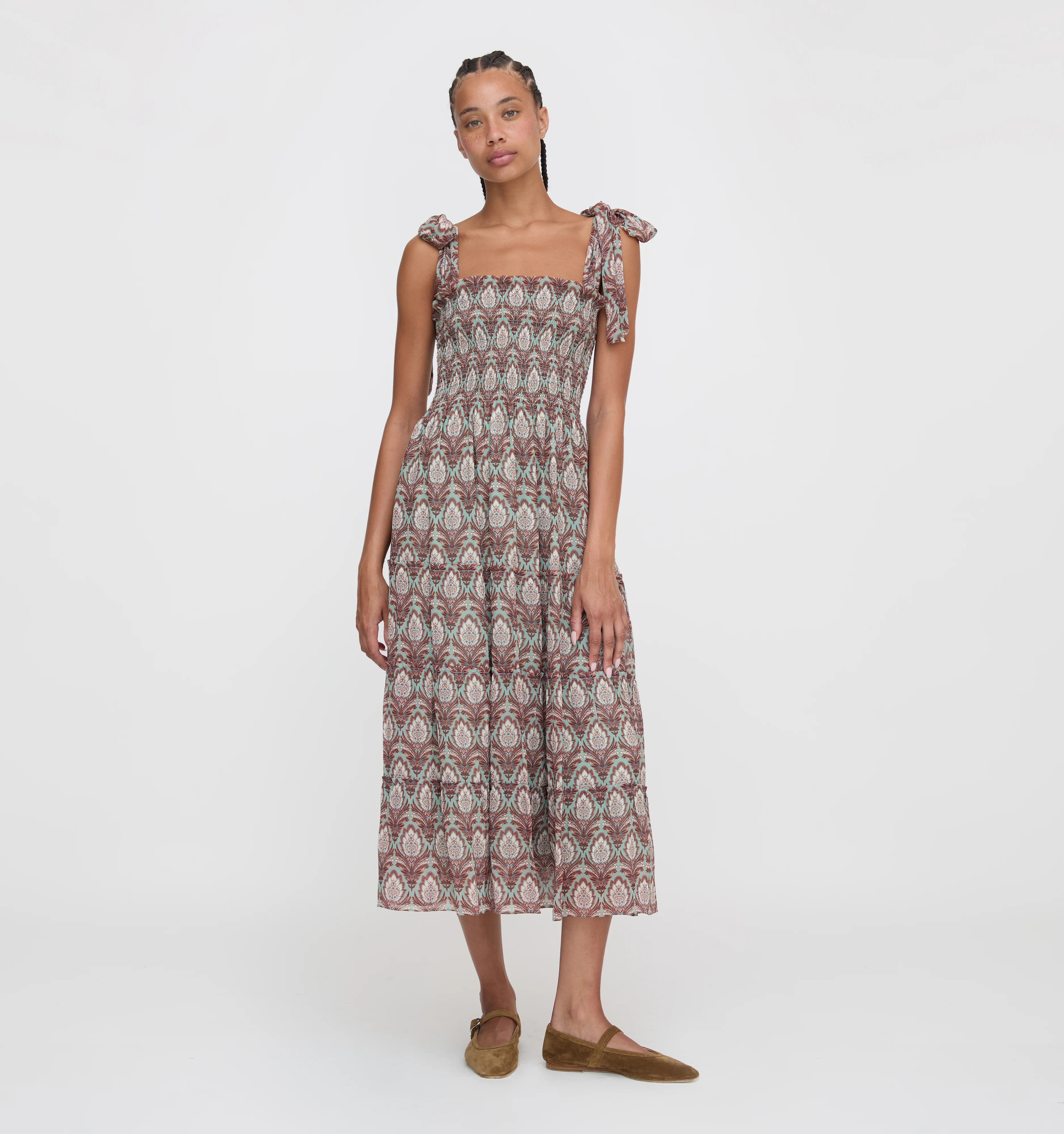 The Ribbon Ellie Nap Dress - Sage Pinecone | Hill House Home US