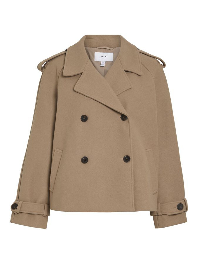 KURZER TRENCHCOAT | Braun | VILA® | Vila.com