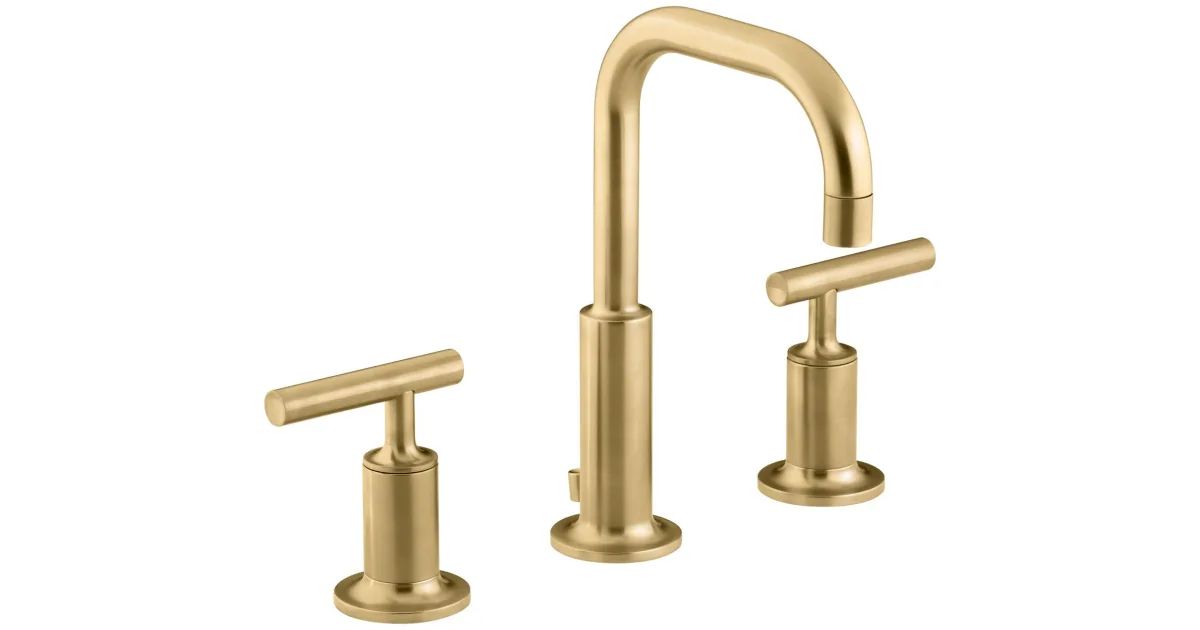 Purist 1.2 GPM Widespread Bathroom Faucet with Pop-Up Drain Assembly | Build.com, Inc.