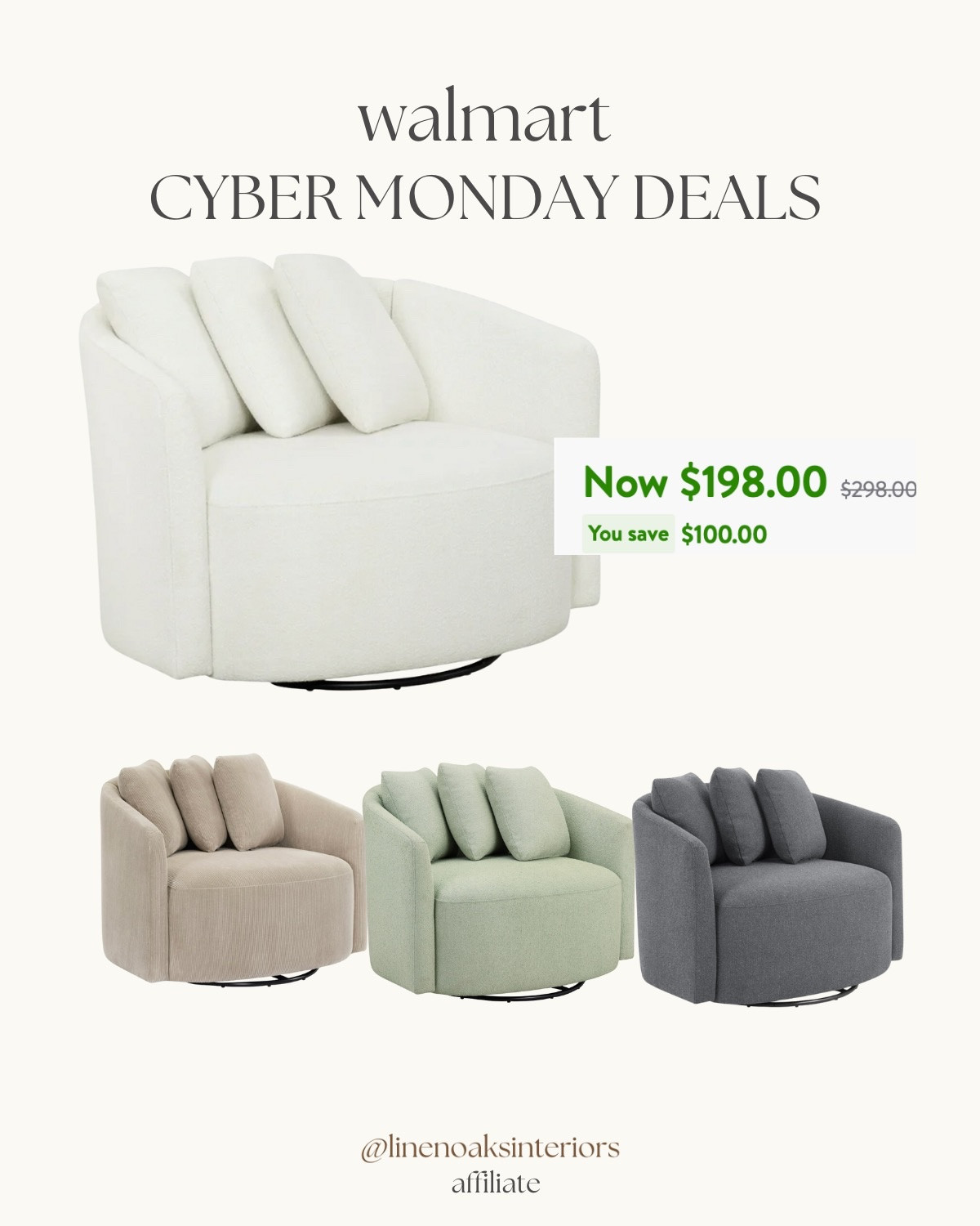 The viral drew chair is on sale for $100 in ALL shades!!!!