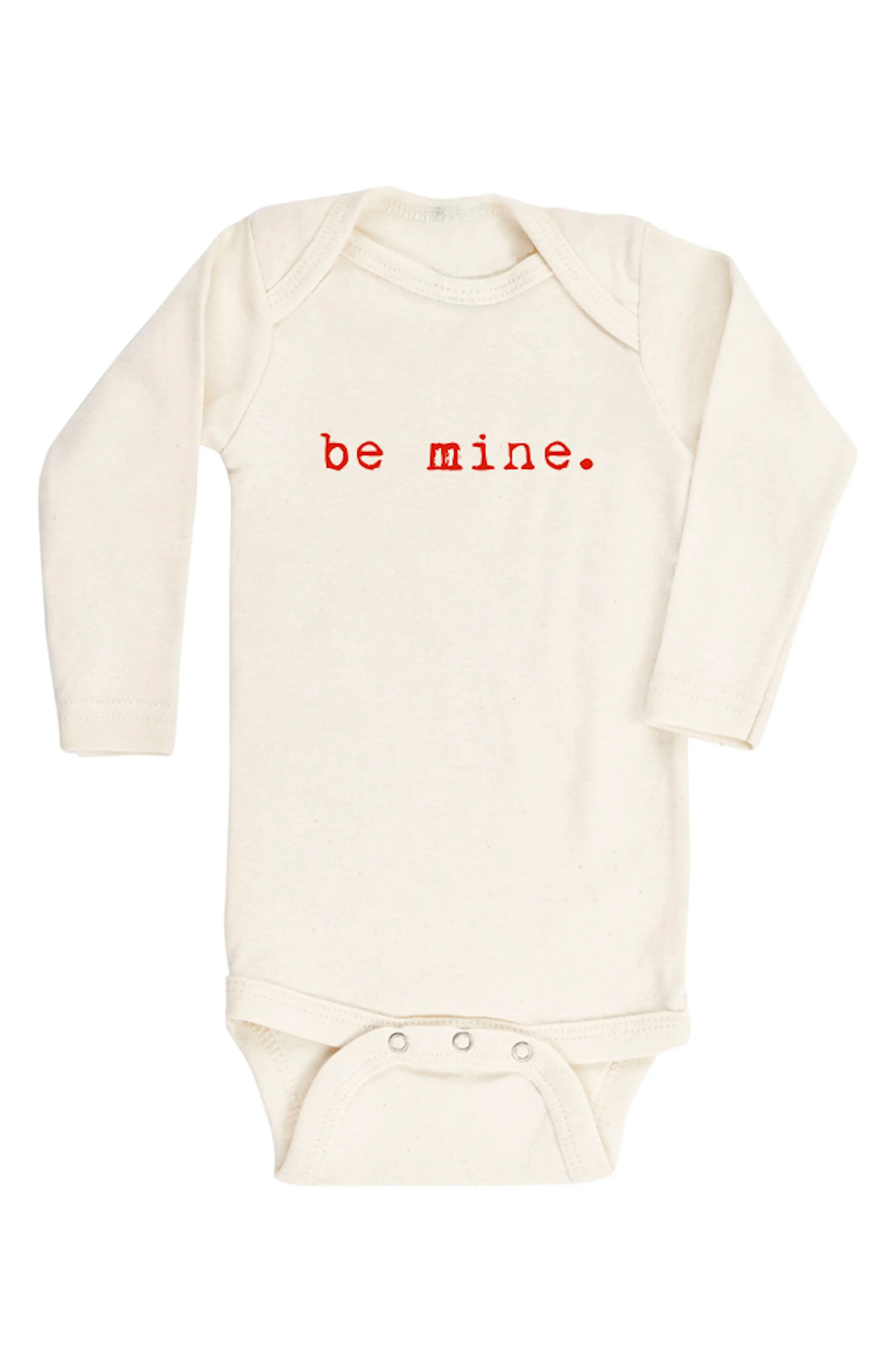 Infant Tenth & Pine Be Mine Organic Cotton Bodysuit, Size 0-3M - Ivory | Nordstrom