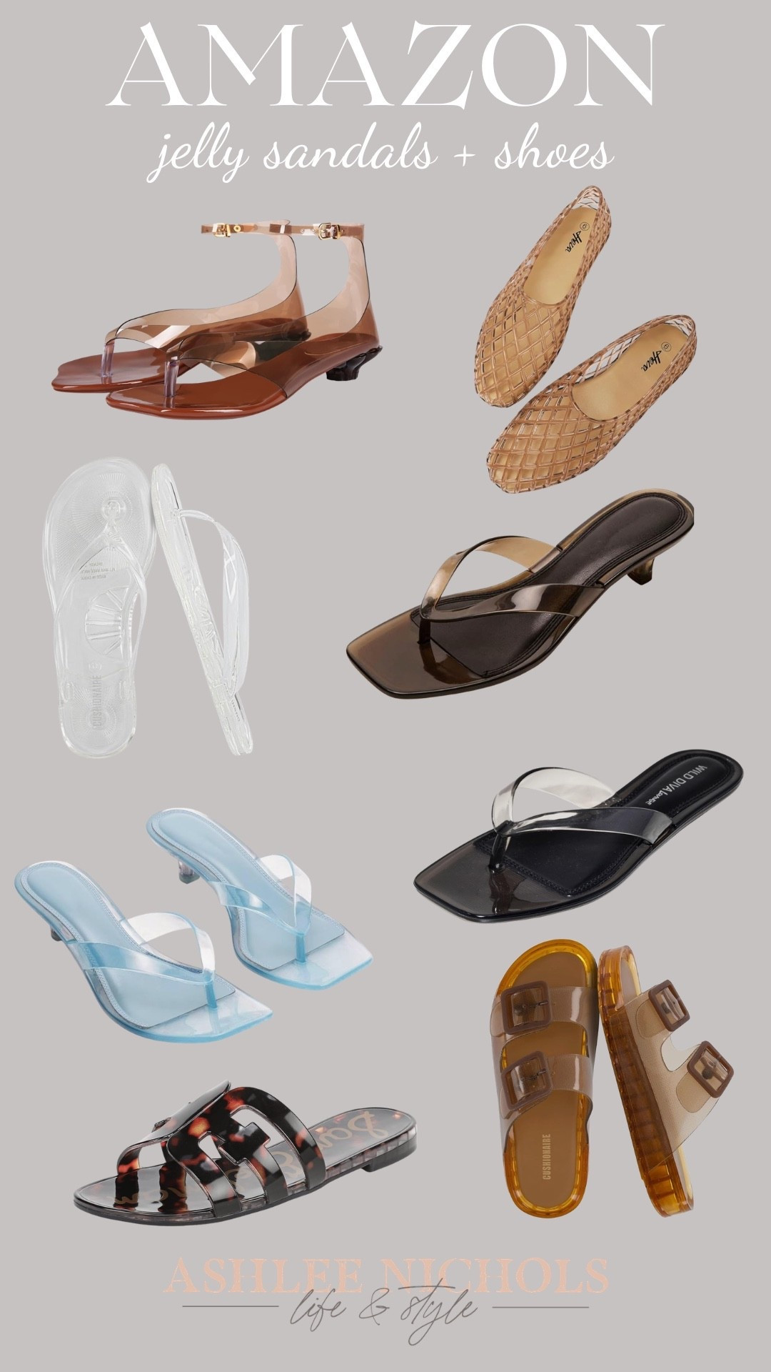 Jelly sandals and flats
Amazon