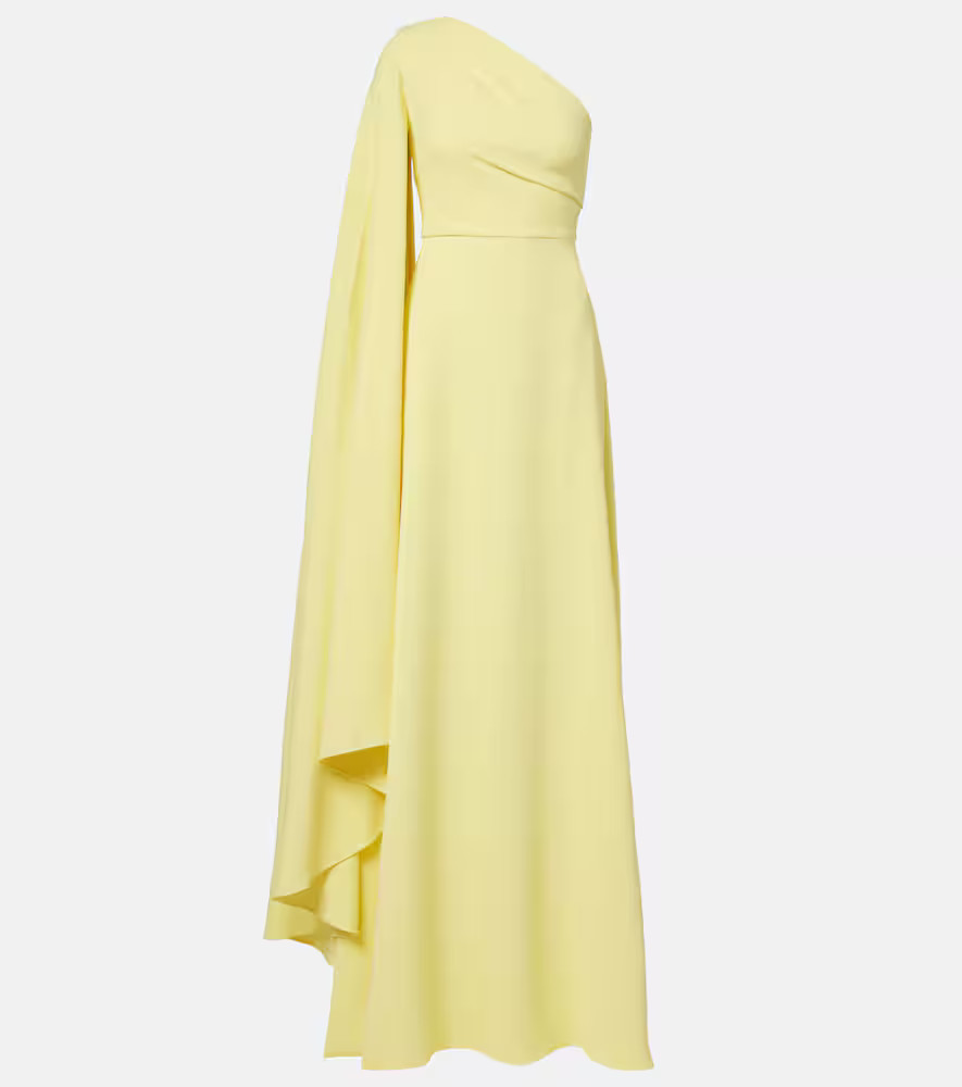Solace London Yazmin asymmetric caped gown | Mytheresa (US/CA)