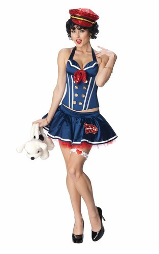 Betty Boop Sailor Navy 1950s Pinup Retro Rockabilly Cartoon Women Costume  | eBay | eBay US