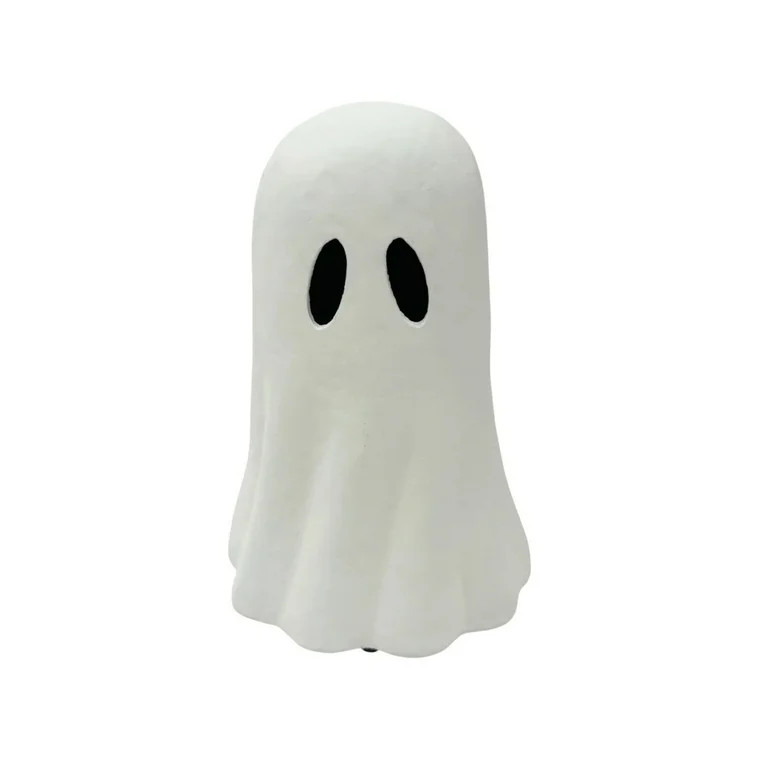 Paper Mache Ghost Tabletop Decoration, White, 11", Halloween | Walmart (US)