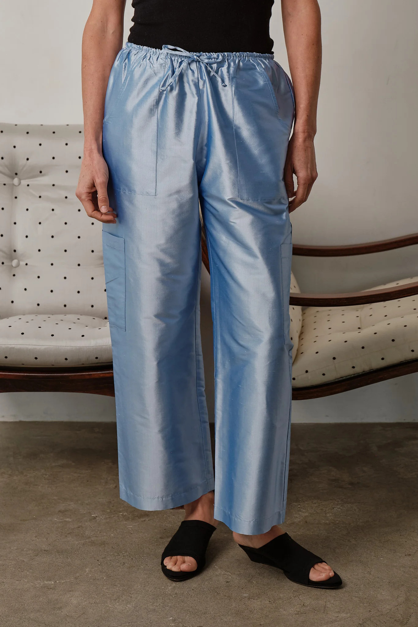 The Silk Taffeta Cargo Pant | DONNI.