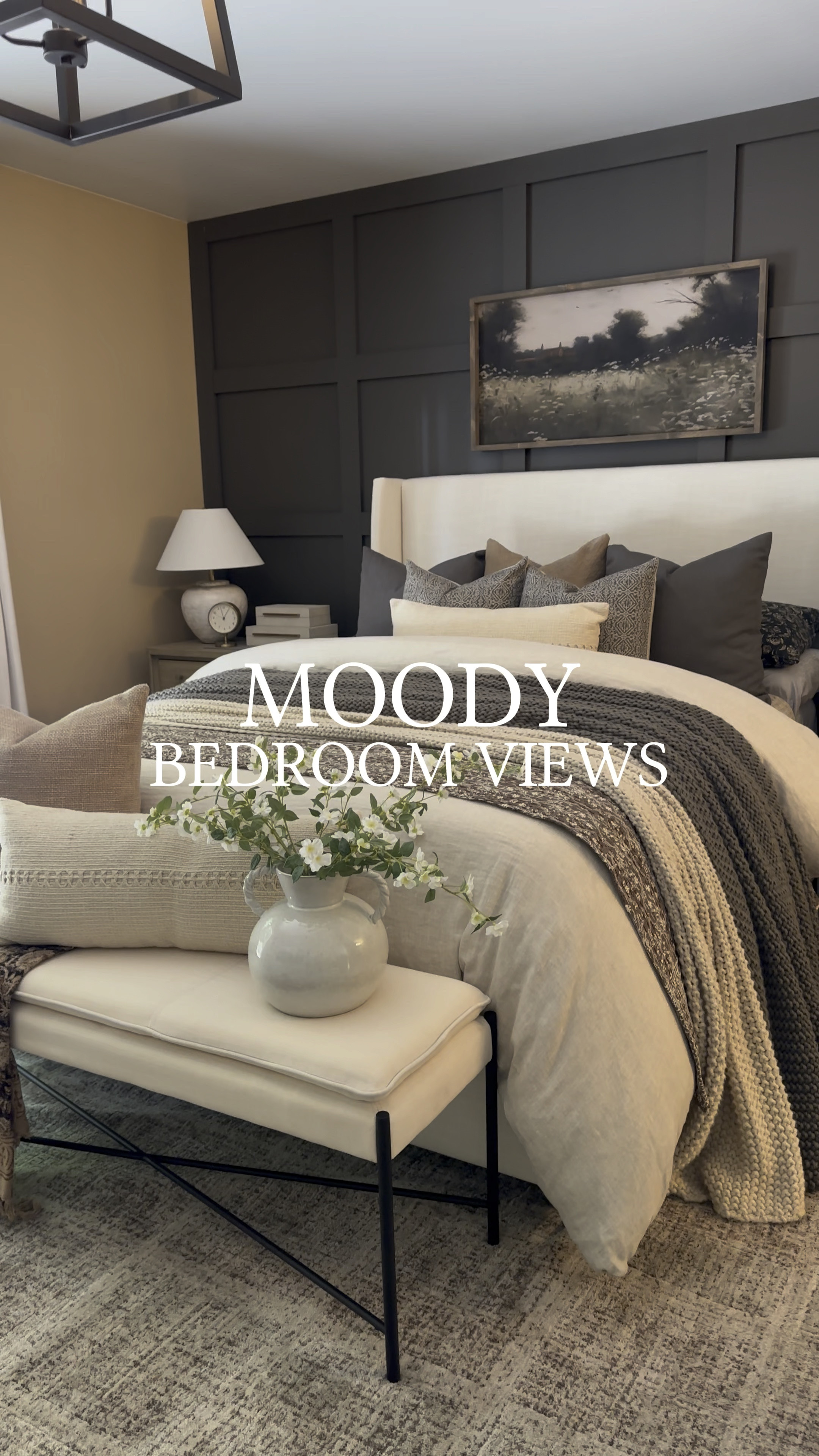 Moody Bedroom Views. Follow @farmtotablecreations on Instagram for more inspiration.

I changed up my bedroom space and added this gorgeous new 100% linen upholstered bench. I love the x-shaped stretcher bar as it ties in perfectly with my nightstands. It’s super comfy and the perfect size for the end of my bed.

The 20x40 Moody Field of Lace framed canvas art works beautifully in this space for summer. Love the dark accents and that warm Briarsmoke stained frame. Use my code FARMTOTABLE for 15% off.

Bedroom Decor | Bedroom Finds | Wayfair | Amazon | Amazon Home Finds | Loloi Rugs | Bathroom Decor | Bathroom Storage | Amazon Must Haves | Bathroom Shelves | Home Decorating | Decor Ideas | Budget Friendly Decor | Home Inspiration  | Amber Interiors | Small Spaces | Bathroom Shelves | Small Bathroom Storage | Summer Decor | Summer Bathroom Decor | Affordable Decor

#LTKFindsUnder50 #LTKSaleAlert #LTKHome