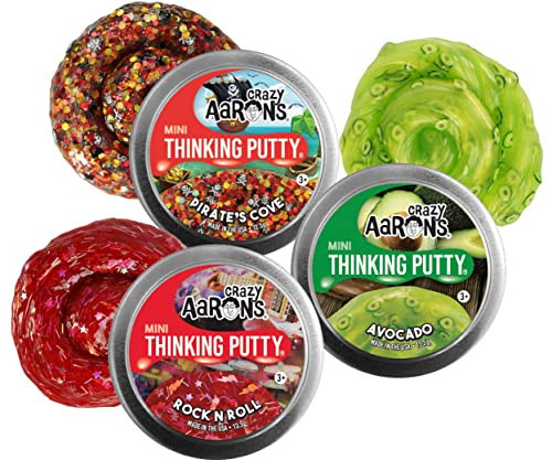 Matty's Toy Stop Crazy Aaron's Putty Mini Tins Rock N' Roll, Pirate's Cove & AVO-cado Gift Set Bundle - 3 Pack (13.3g Each) | Amazon (US)