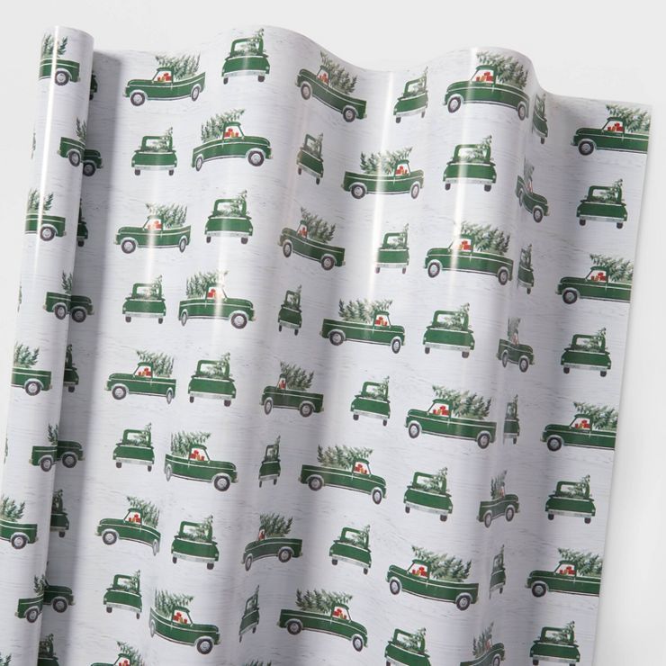 100 sq ft Green Truck Gift Wrap - Wondershop™ | Target