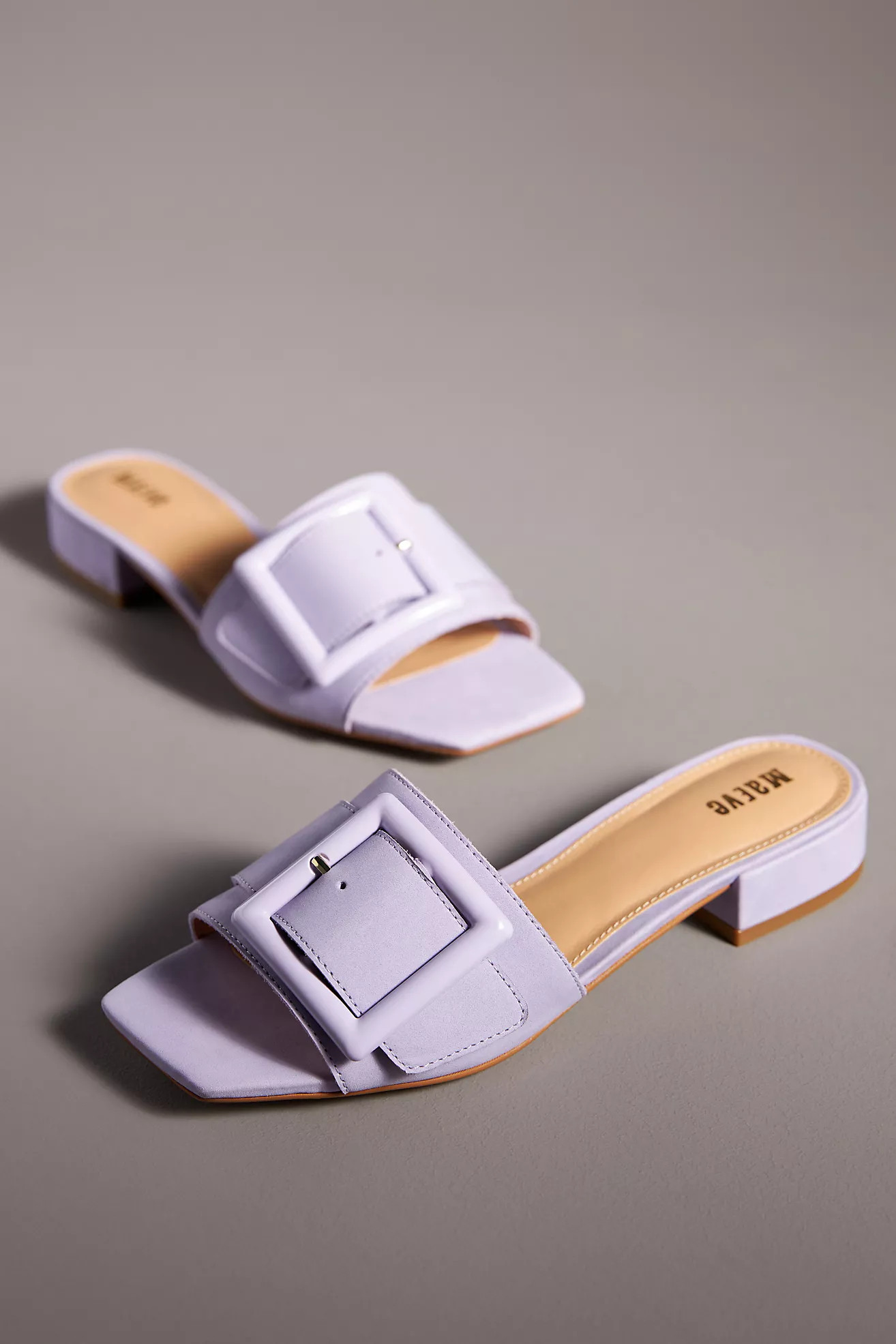 Maeve Buckle Slide Sandals | Anthropologie (US)