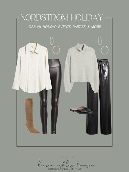 Casual holiday outfits from Nordstrom! These pieces are all ones that could be styled for various other occasions, but they’re perfect for a casual holiday party or get together this season too! Love these faux leather Spanx! 

#LTKHoliday #LTKSeasonal #LTKstyletip