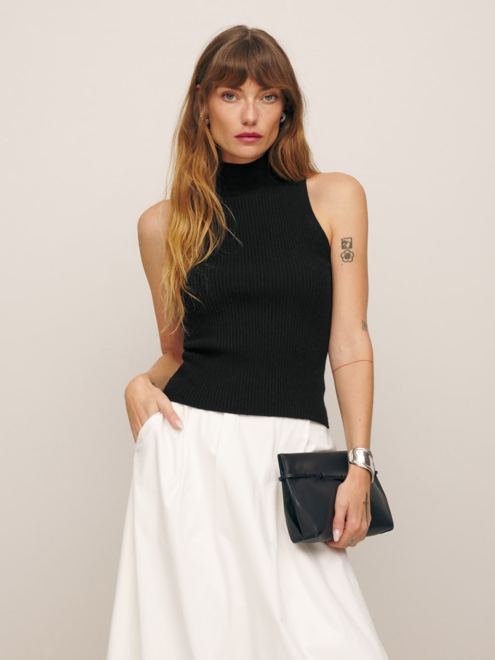 Farrah Cashmere Turtleneck Tank | Reformation (Global)