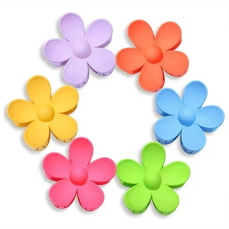 6Pcs Hair Clips Daisy Hair Clips Flower Hair Claw Clips for Thick Hair Claw Clips Hair Clips for Thi | Walmart (US)
