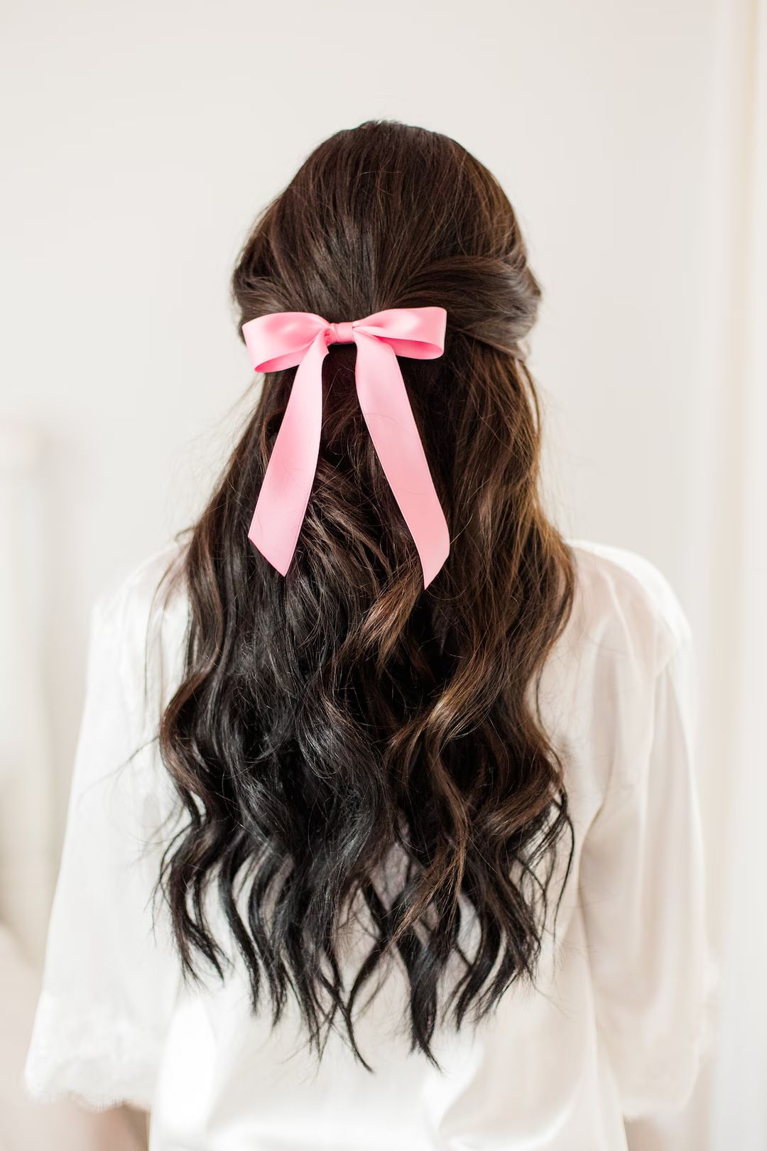 Buy Bubblegum Pink Matte Satin Ribbon Hair Bow Barrette, Bow Clip, Gift Preteen Teen Tween Girl G... | Etsy ROW