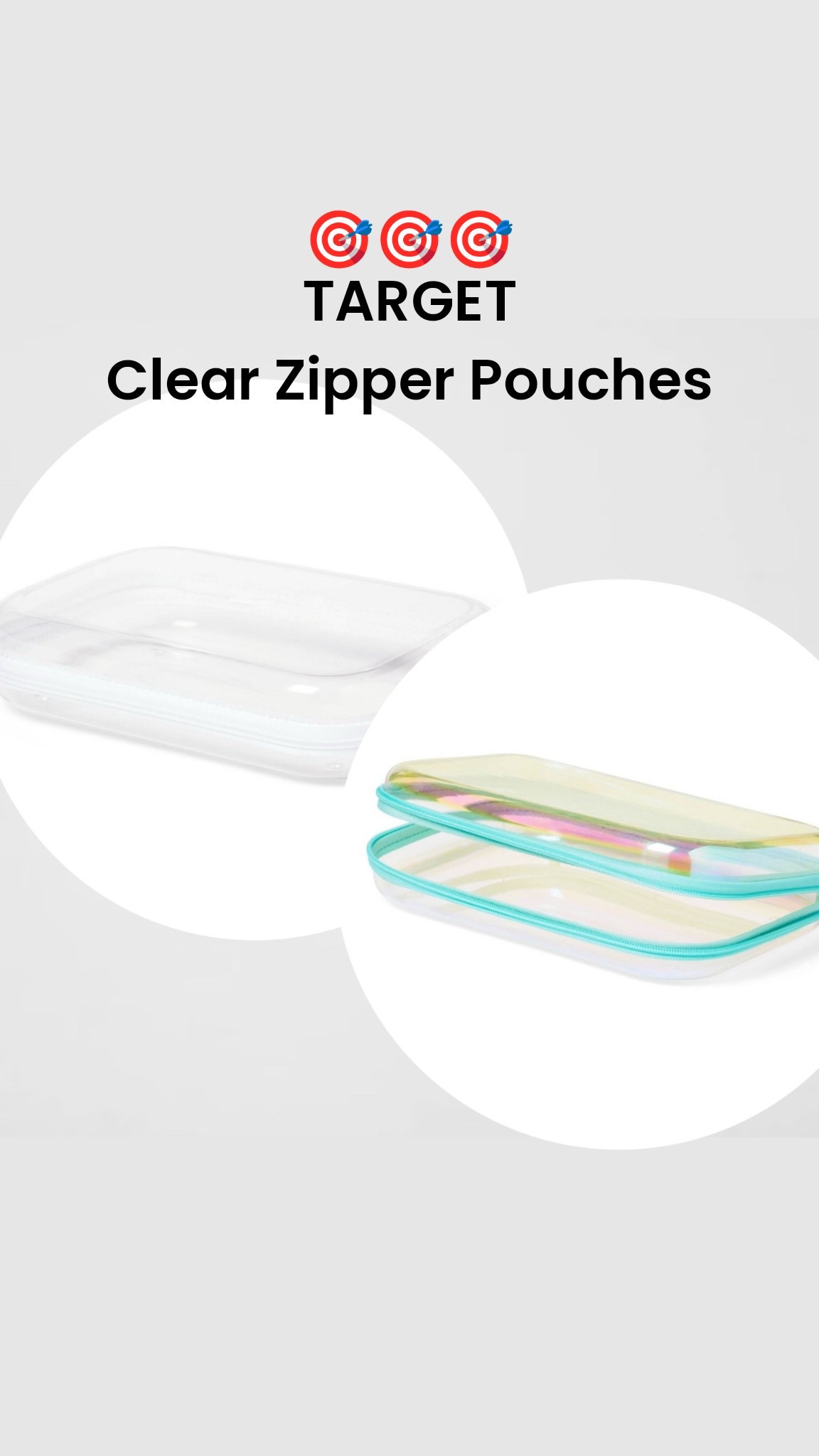 These 🎯 Target clear sipper pouches by Up & Up come in so many colors and have a ton of uses. We can’t wait to decorate them!