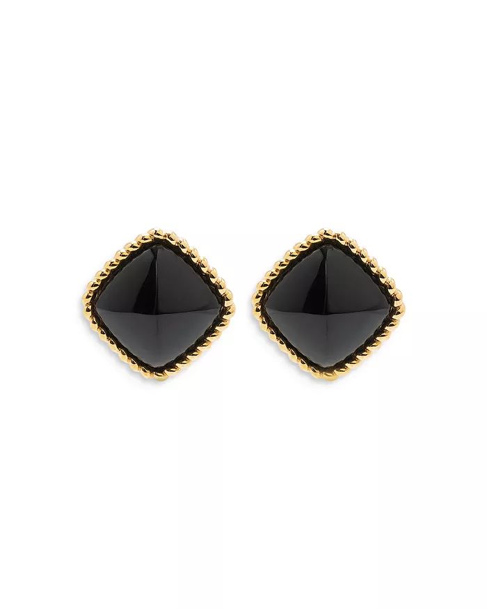 Blandine Black Stud Earrings in 18K Gold Plate | Bloomingdale's (US)