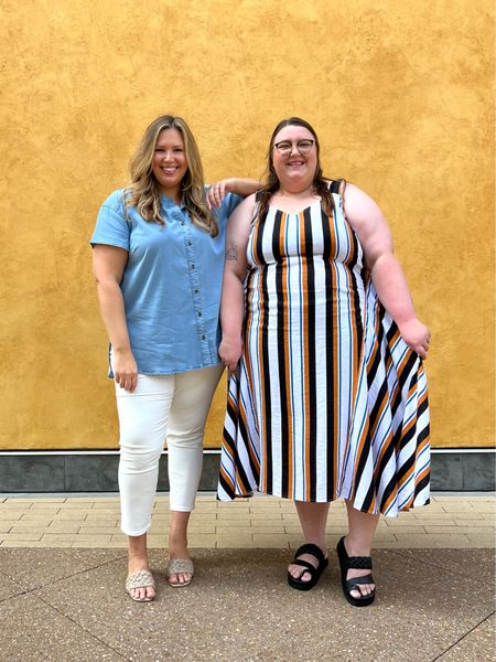 SIZES 00-40 have you tried Universal Standard yet?! We are big fans of this brand, and from now until Wednesday, you can get $50 off $120+ with our code INFS-DOROUGH50 at checkout!Sizing Recs: Ashley is wearing a size 18/20 (M) in the chambray top and an 18 regular length in the white denim! Size up in the jeans in you're in between, and the top runs true to size! Caroline is wearing a size 26/28 (XL) in the flowy linen dress. Get your regular size in this, and bonus... it has adjustable straps!!! #uspartner #universalstandard

#LTKcurves #LTKsalealert #LTKSeasonal