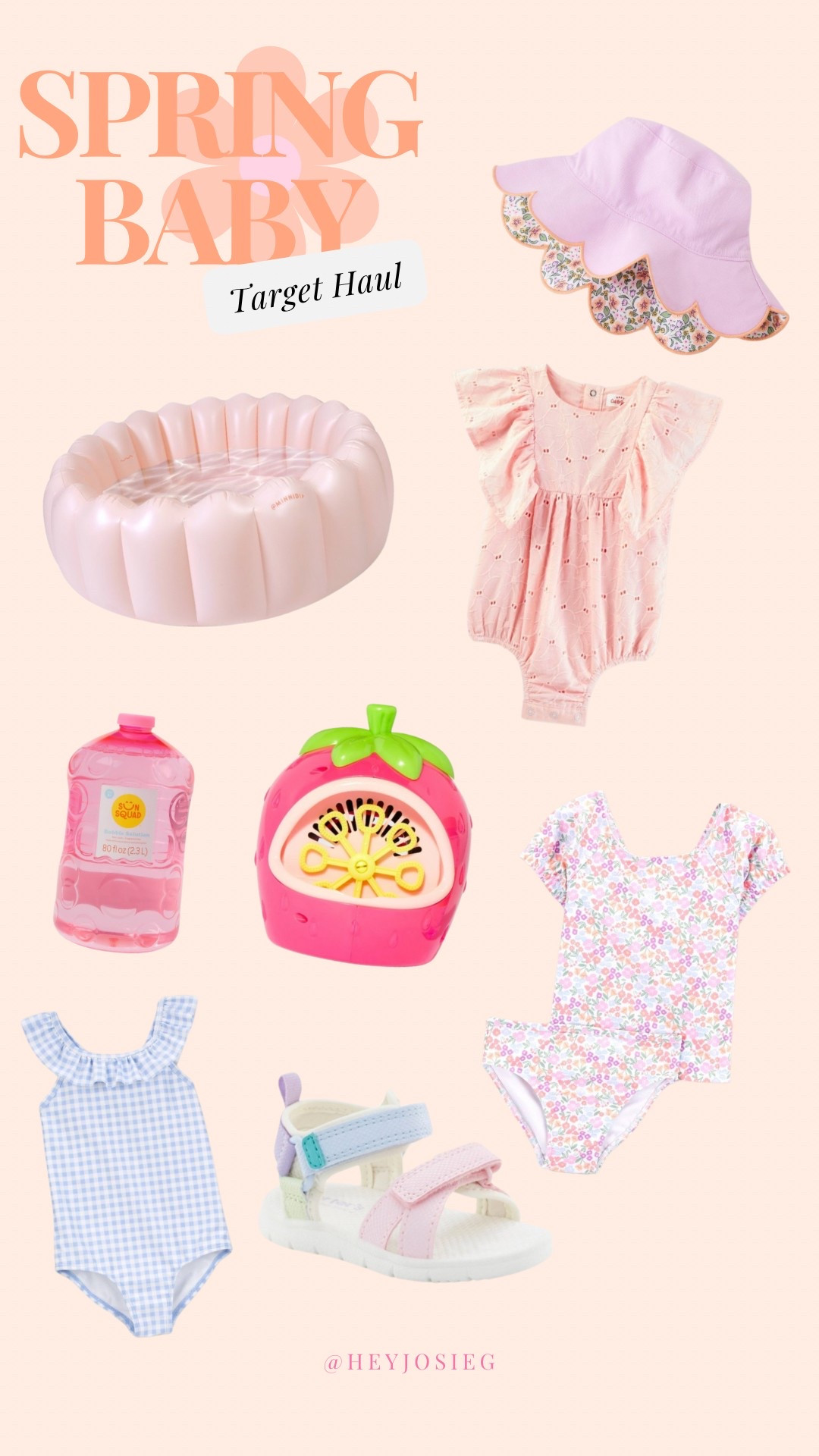 Target spring haul for baby girl! 25% off sale for all kids clothes and shoes! 🎀🌷💗

Bucket hat, bubble romper, swimsuits, bubble machine, mini pool

#LTKKids #LTKSpringSale #LTKBaby