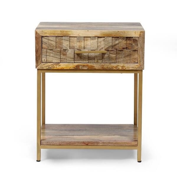 Watts Mango Wood Nightstand by Christopher Knight Home | Bed Bath & Beyond