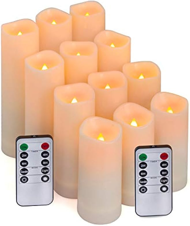 Amazon.com: Aignis Flameless Candles with Remote & 2/4/6/8H Timers, Outdoor Indoor Waterproof Rem... | Amazon (US)