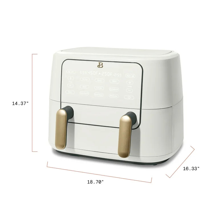 Beautiful 9 QT TriZone Air Fryer, White Icing by Drew Barrymore | Walmart (US)