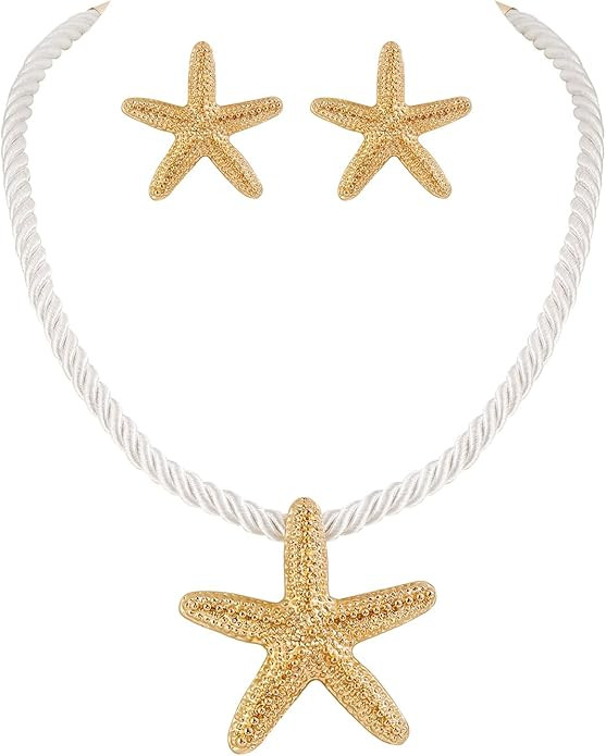 Bocar Starfish Pendant Necklace for Women | Amazon (US)