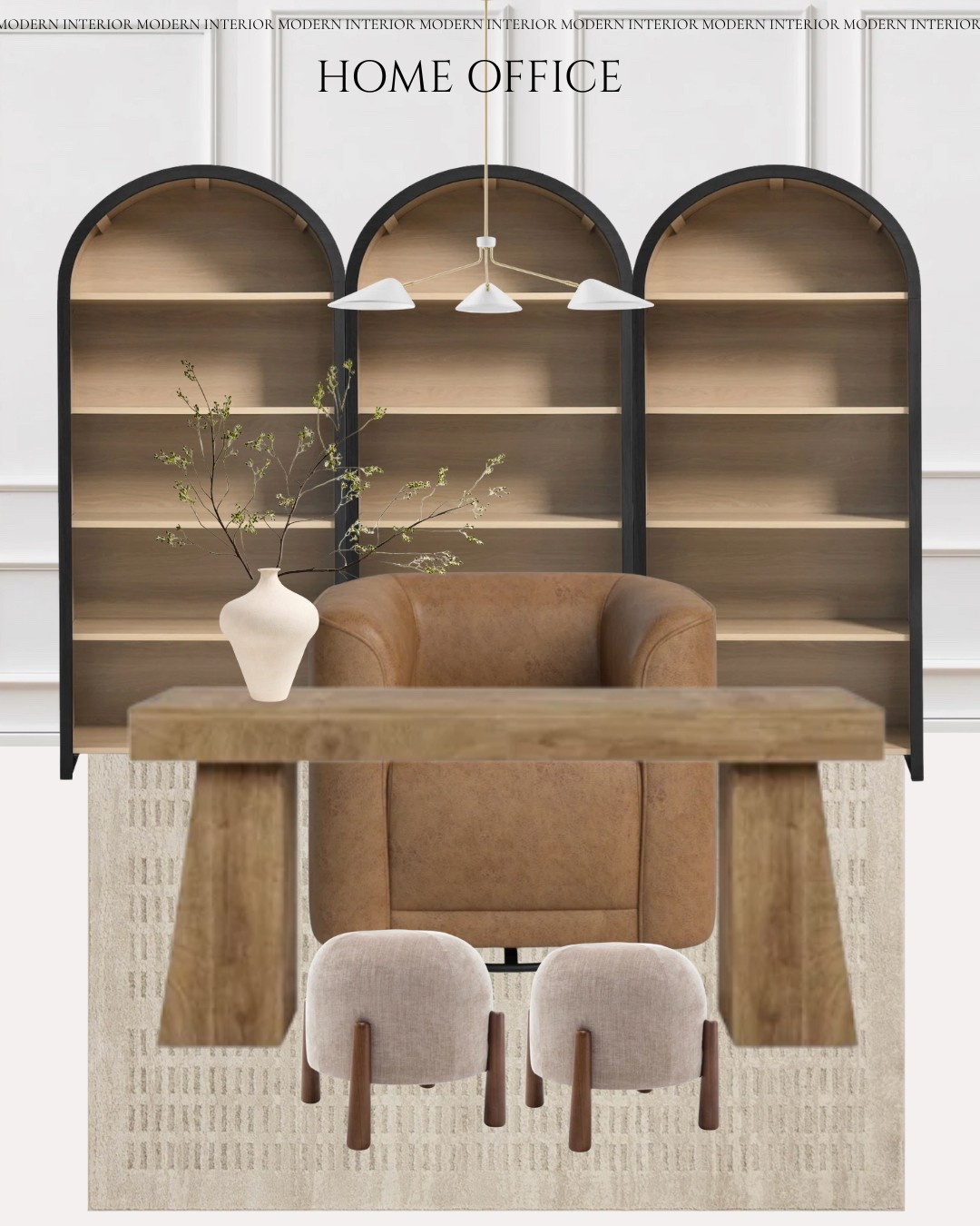 Home Office Inspo! 

Home office on a budget, arched bookshelves, arched bookcase, desk, cb2 desk, modern ottomans, organic vase, chandelier, lights fixture, are rugs, neutral rug, leather chair, leather swivel chair, modern home finds, affordable home finds

#homeoffice #archedbookcase #modernhomeofficedesign #ltkhomefinds #ltkU #ltkaffordablehomefinds

#LTKHome #LTKOver40 #LTKSaleAlert