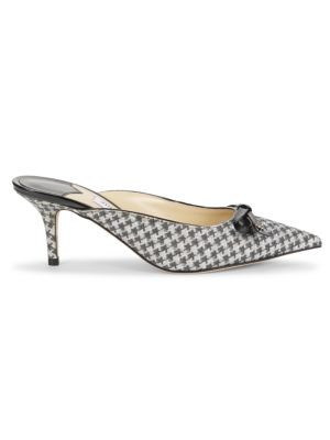 ​​​Scarlette 65MM Houndstooth Pointed-Toe Mules | Saks Fifth Avenue OFF 5TH