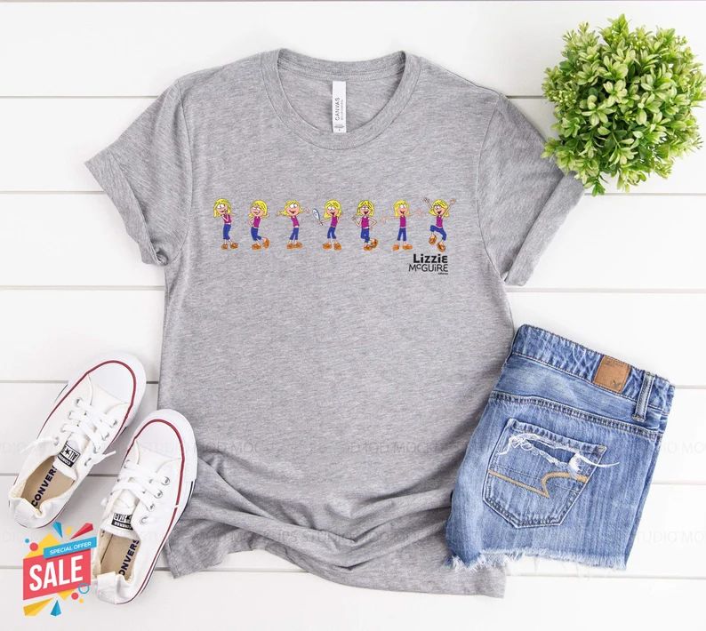 Lizzie McGuire Shirt, Animated Lizzie Multi-Pose T-Shirt | Etsy (US)