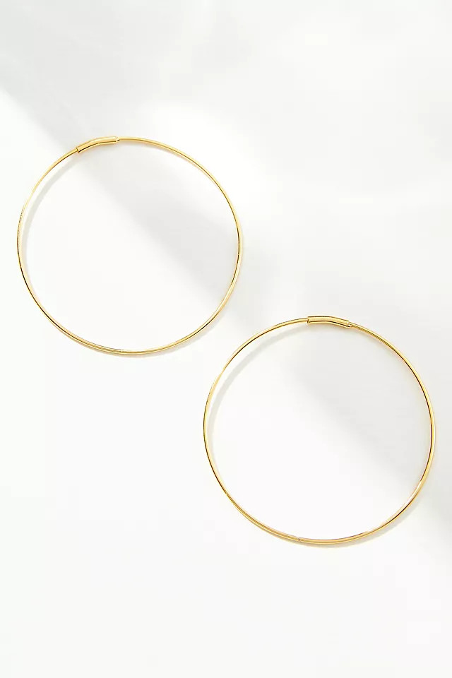 Demi-Fine Delicate Hoop Earrings | Anthropologie (US)