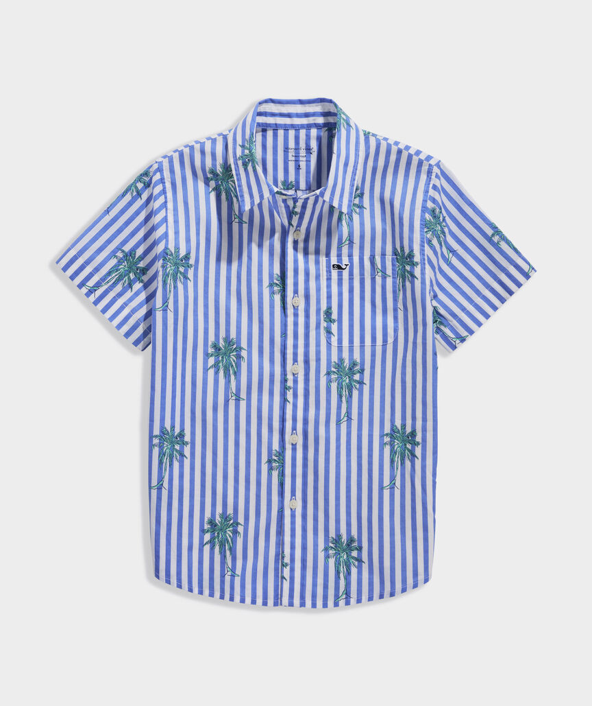 Boys' Printed Cotton Short-Sleeve Shirt | vineyard vines