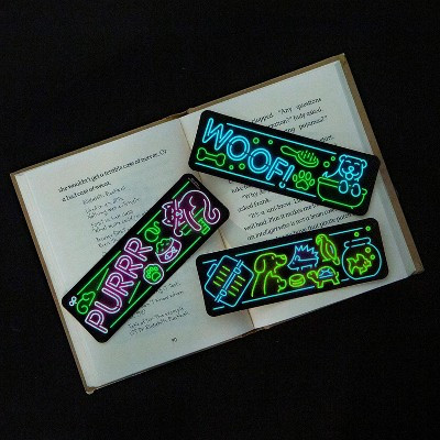 2" x 6" Bulk 48 Pc. Glow-in-the-Dark Neon Pets Bookmarks | Target