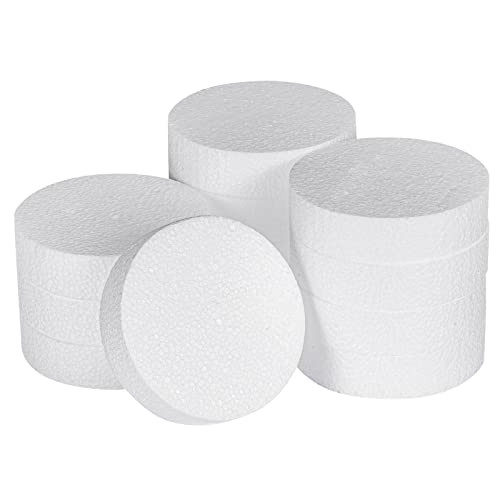4 Inch 12-Pack Foam Circles for Crafts (1" Thick), Polystyrene Round Foam Disc for DIY Projects, ... | Amazon (US)
