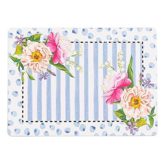 Wildflowers Blue Cork Back Placemats, Set of 4 | MacKenzie-Childs
