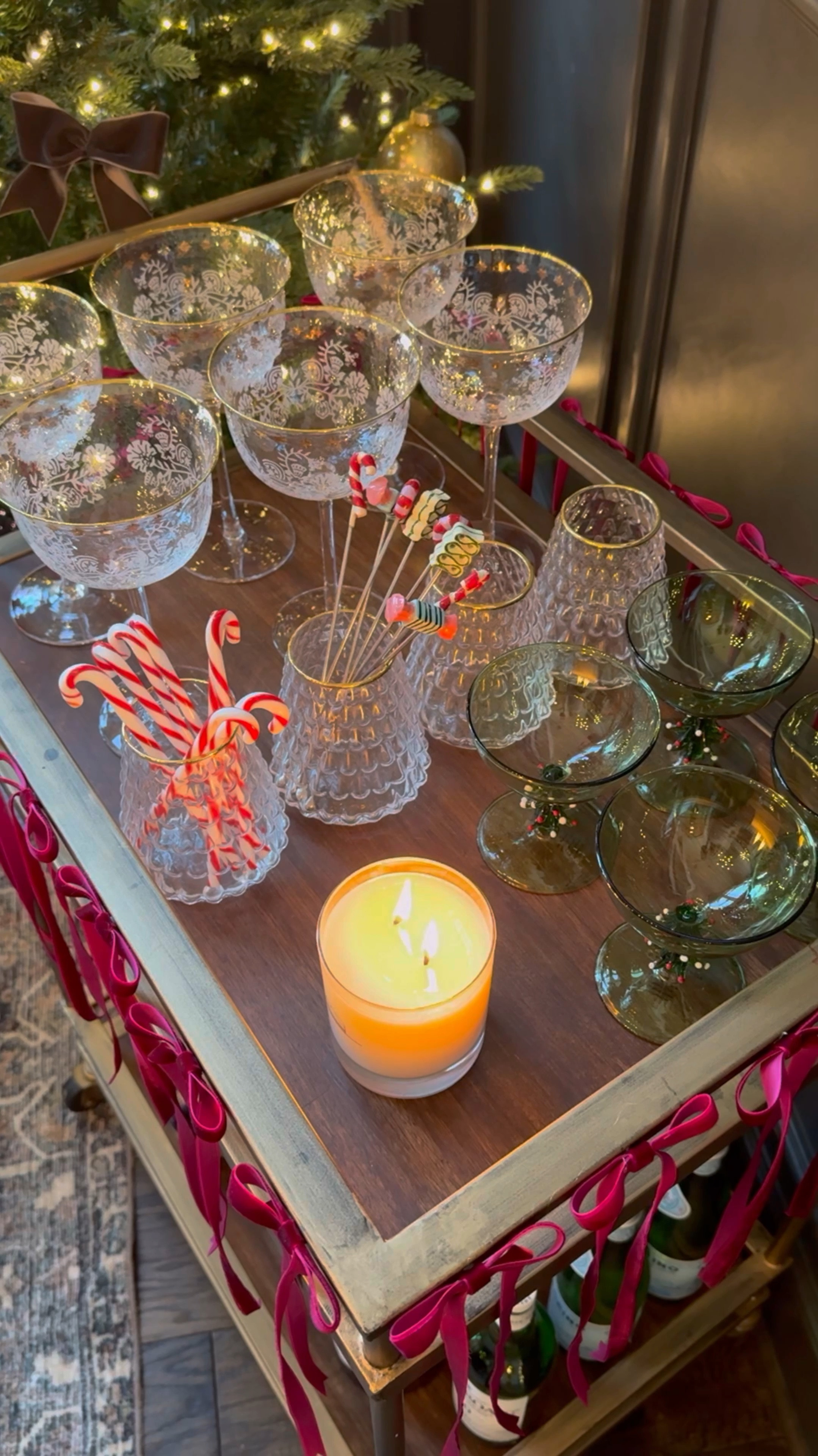 Anthro early access code is live!! Use code LAURENB30 at checkout for 30% off full price styles! All the glassesware here is from Anthro- the Christmas tree glasses are my FAVORITE!!!

#LTKHoliday #LTKSaleAlert #LTKGiftGuide