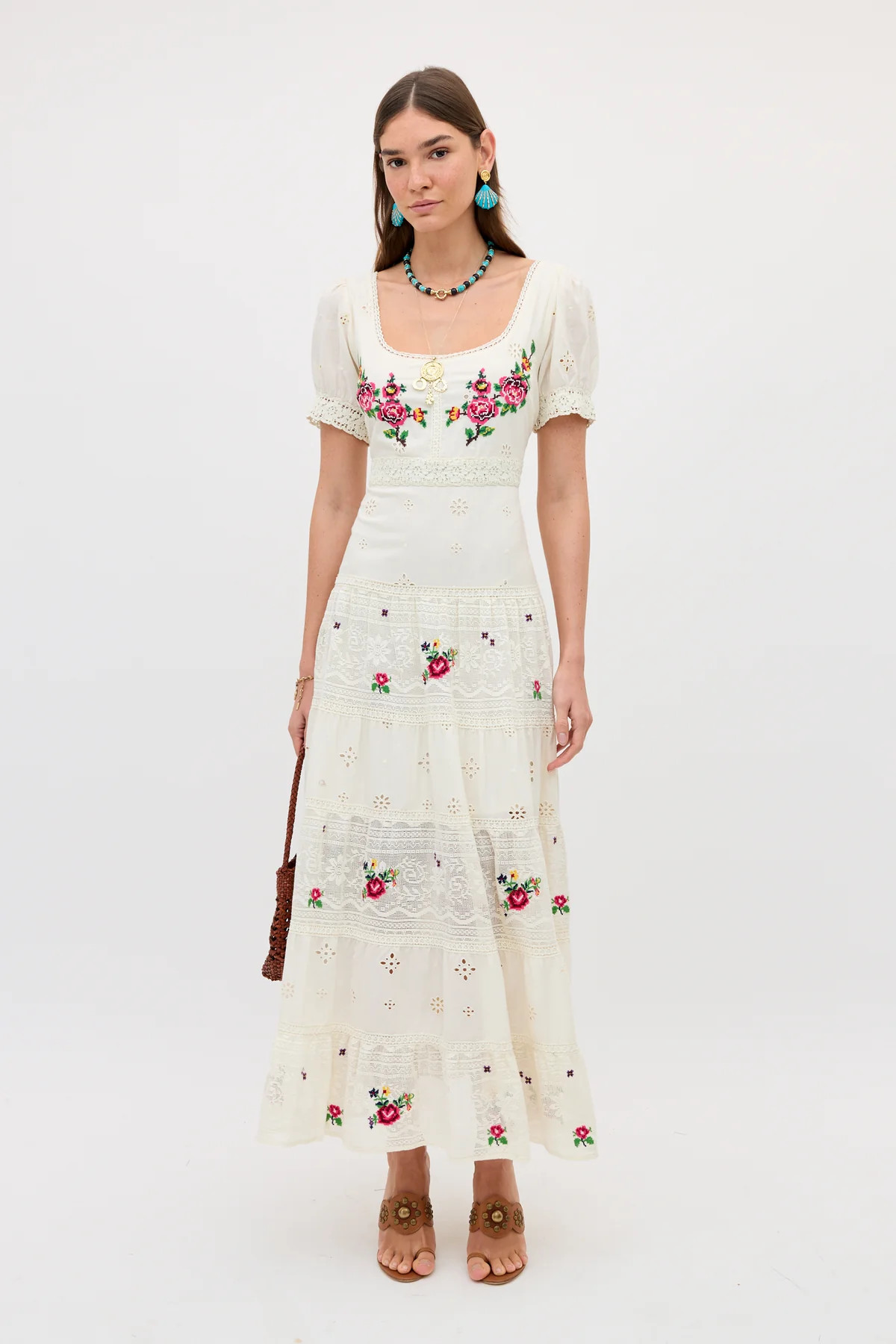 Cady - Spring Rose Embroidery Cream | Rixo