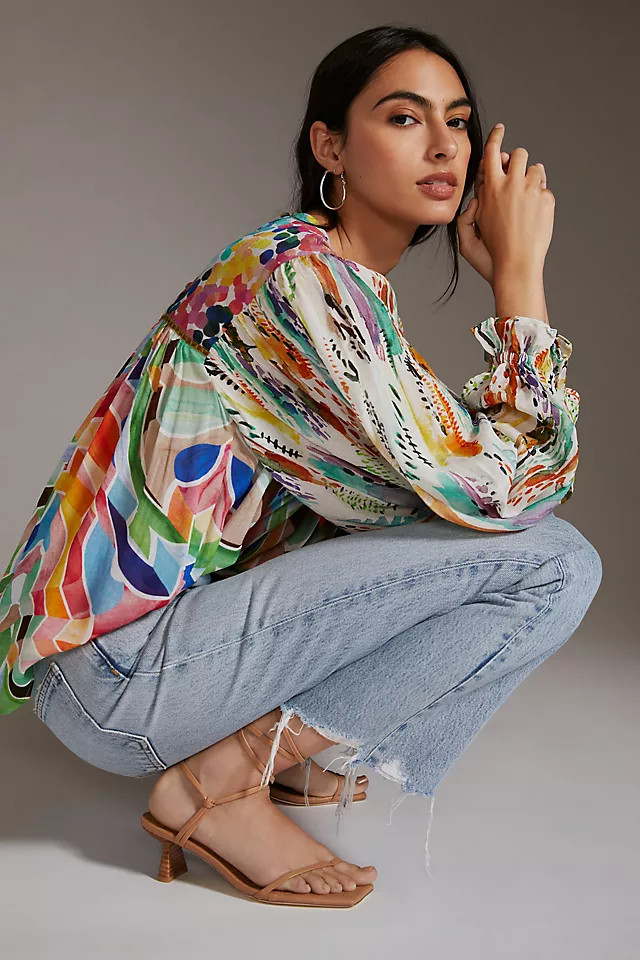 Bl-nk Miranda Peasant Blouse | Anthropologie (US)