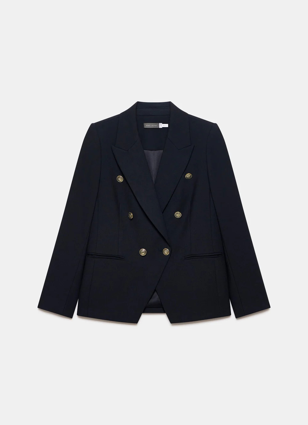Navy Double Breasted Blazer | Mint Velvet