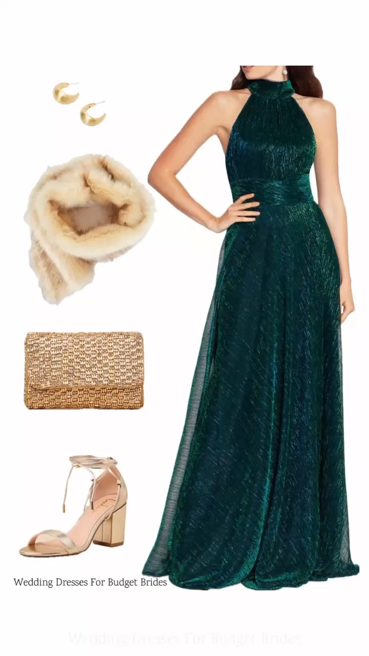 Fall or winter wedding guest dress and accessories for a formal or black tie wedding.

#LTKStyleTip #LTKWedding #LTKParties