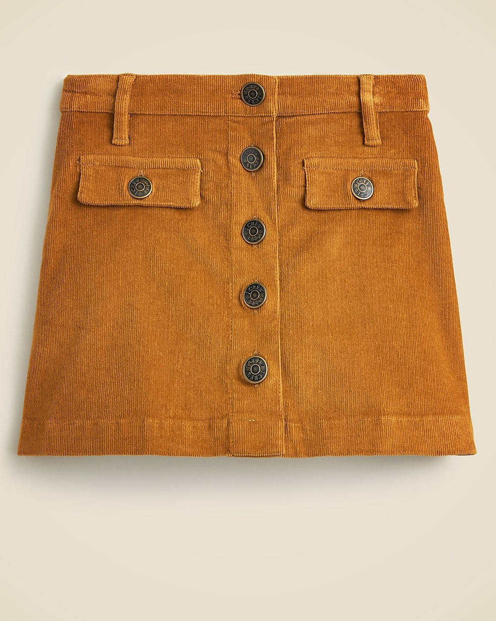 Girls' corduroy button-front mini skirt | J. Crew US