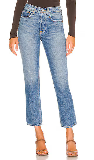 Karolina High Rise Straight Crop Jeans in Long Island | Revolve Clothing (Global)