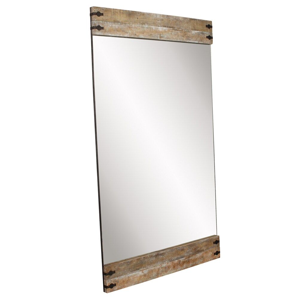 Allan Andrews Garrett Brown Wood Floor Mirror - Oak - A/N (Size) | Bed Bath & Beyond