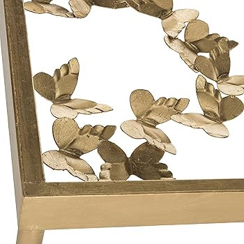 Safavieh Home Collection Rosalia Butterfly Side Table, Antique Gold | Amazon (US)