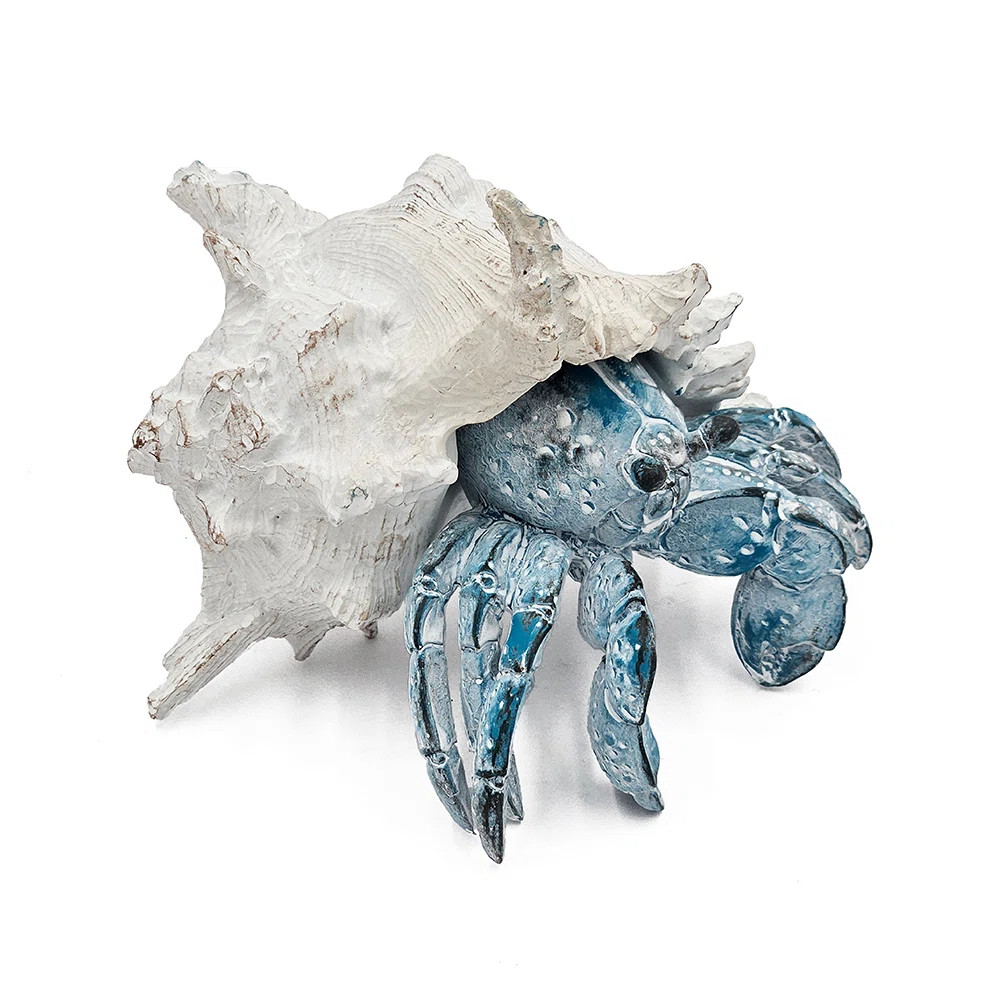 Lifelike Hermit Crab Figurine With White Shell | Wayfair North America
