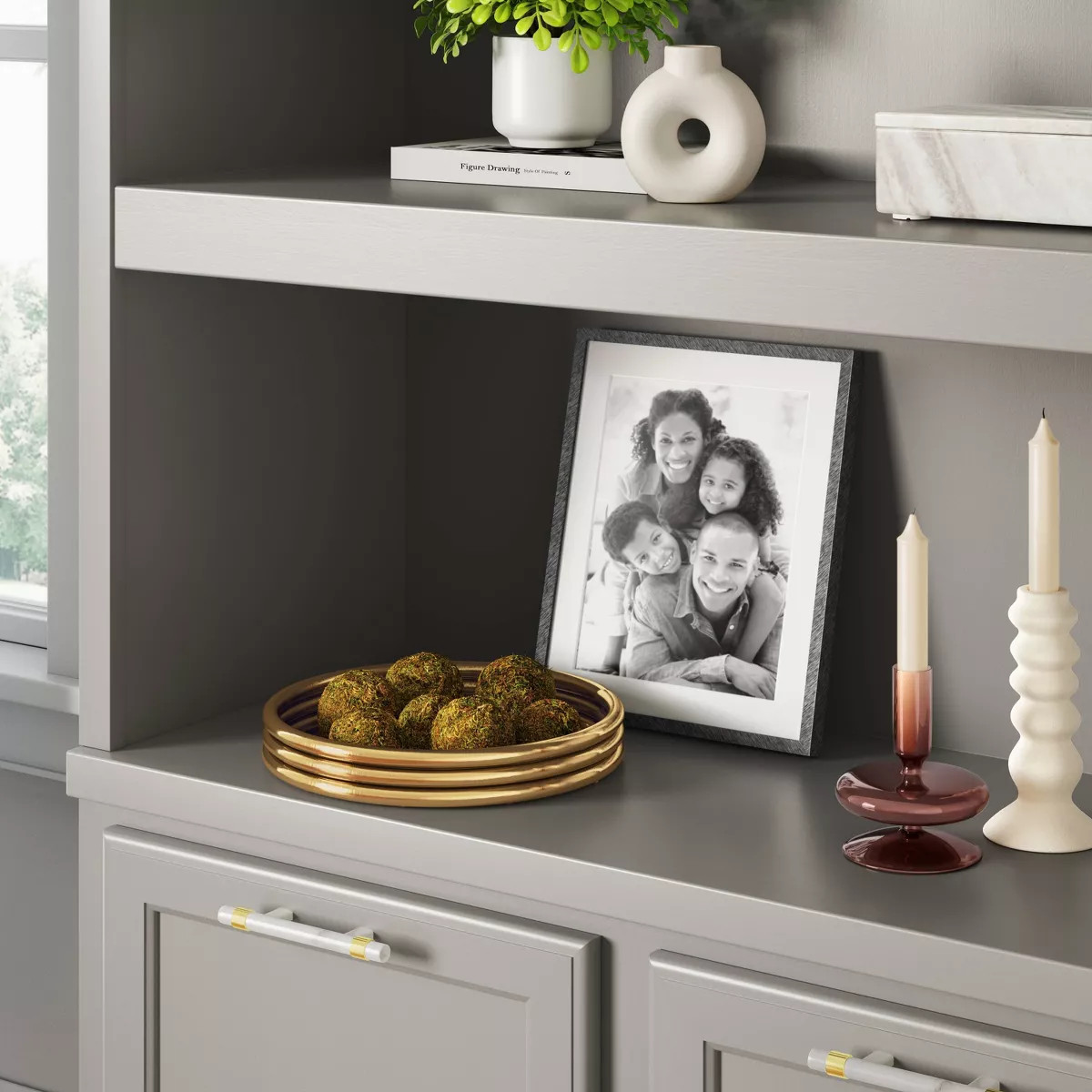 Metal Ribbed Decorative Tray Gold - Threshold™ | Target