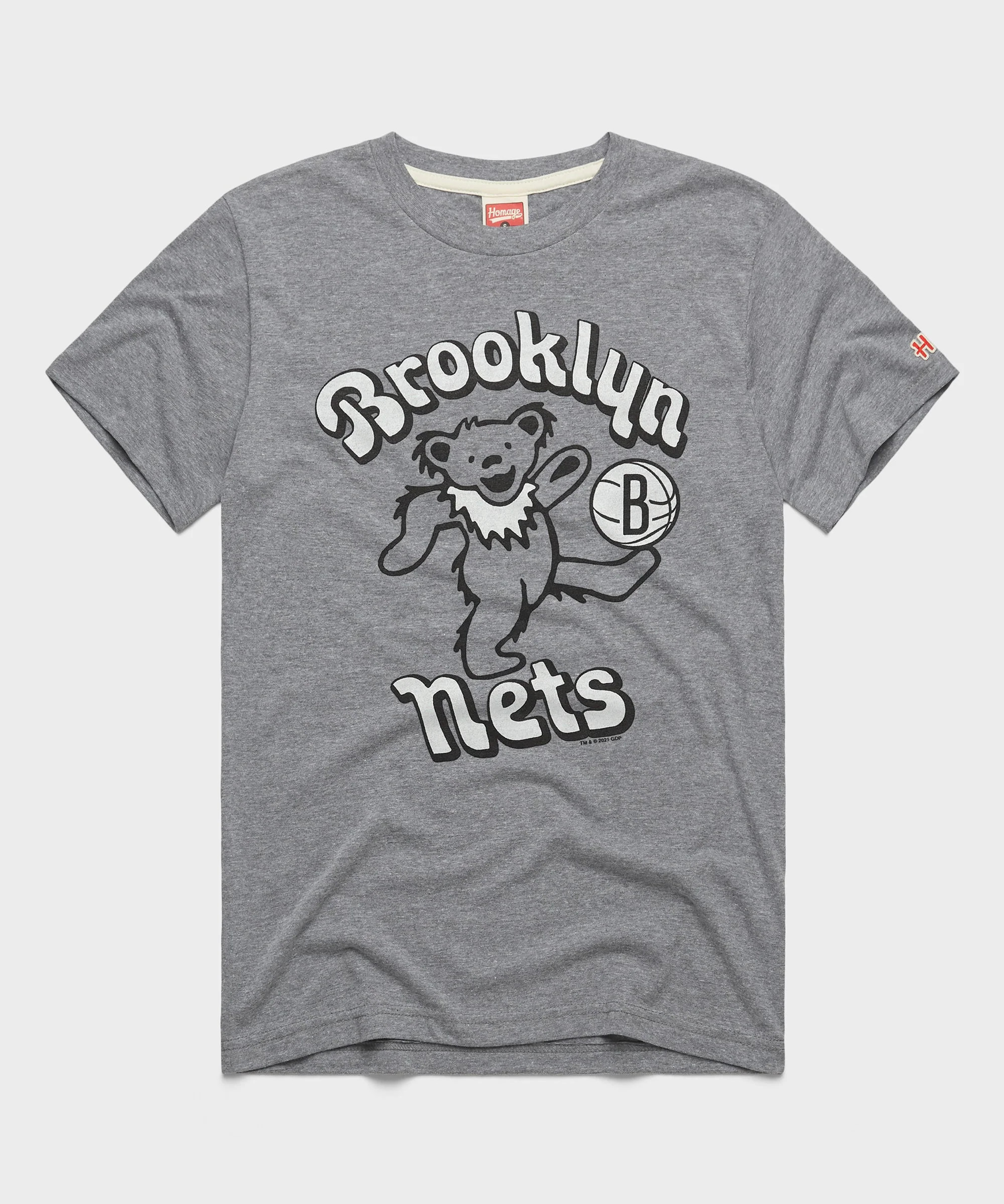 NBA x Grateful Dead x Nets | Men's Brooklyn Nets T-Shirt | Homage