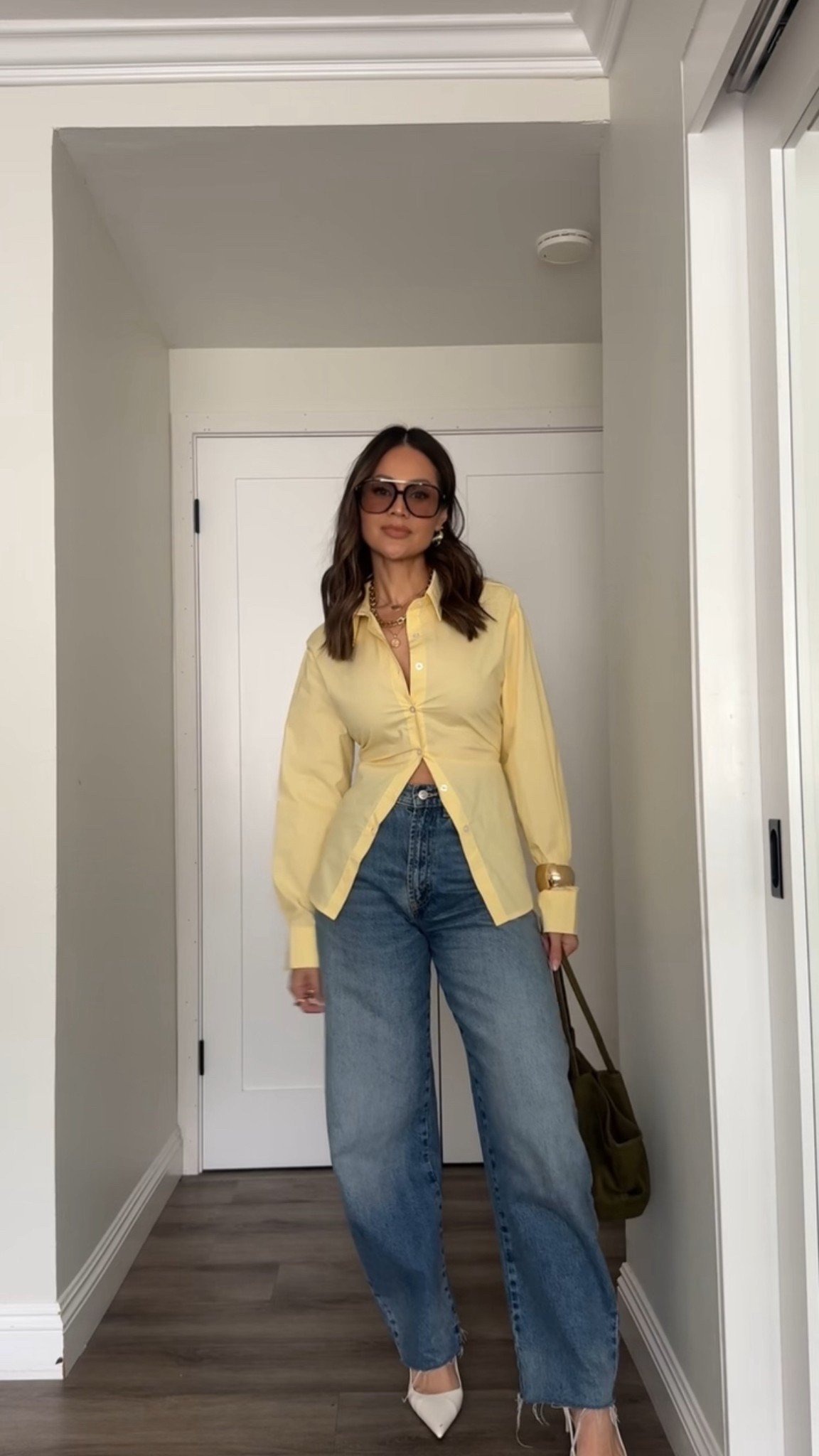 Dressing up for the day in my favorite yellow button down

#LTKSeasonal #LTKgrwm #LTKootd