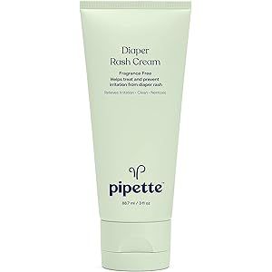 Pipette Diaper Rash Cream, Relieve & Prevent Diaper Rash with Non-Nano Zinc Oxide, Fragrance-Free... | Amazon (US)